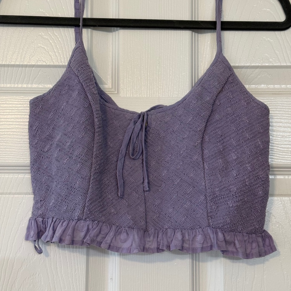 Urban Outfitters UO Janae Ruffle Cami Lavender – Flowy Feminine Top